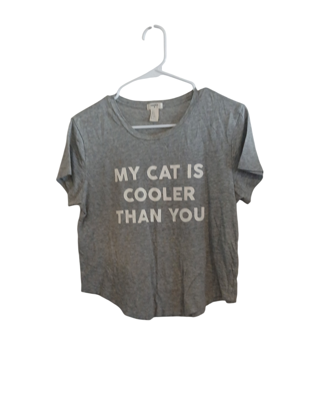 Forever 21 Gray Graphic 'My Cat Is Cooler Than You' Tee